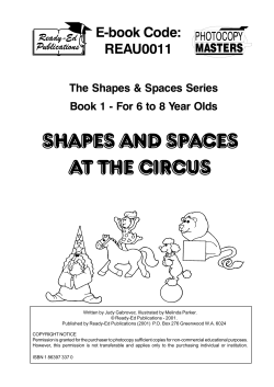 Shapes and Spaces at the Circus - Ready