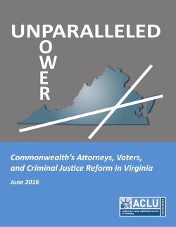 Commonwealth`s Attorneys, Voters, and Criminal