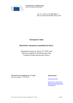 EU restrictive measures in force