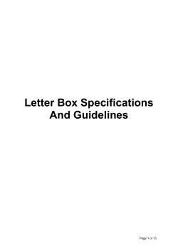 Letter Box Specifications And Guidelines