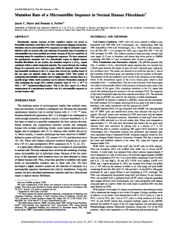 Mutation Rate of a Microsatellite Sequence in