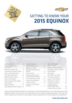 Get To Know Your Equinox