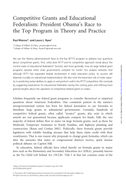 Competitive Grants and Educational Federalism