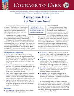 PDF: Asking for Help - Center for the Study of Traumatic Stress