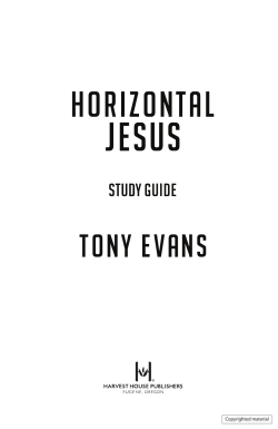 Horizontal Jesus Study Guide