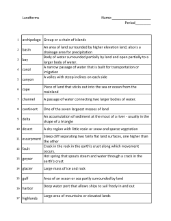 Landforms Name: Period________ 1 archipelago Group or a chain