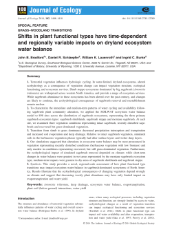 Shifts in plant functional types have time