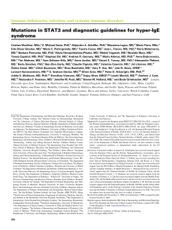 Mutations in STAT3 and diagnostic guidelines for hyper