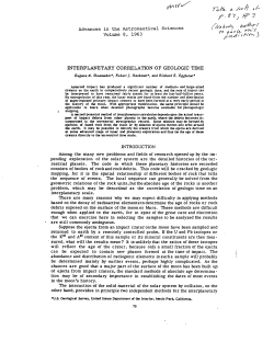 interplanetary correlation of geologic time