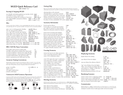 MGED Quick Reference Card - BRL-CAD