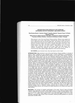 GROUND REACTION FORCES OF STEP EXERCISE DEPENDING