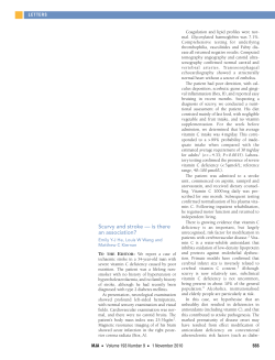 Scurvy and stroke &mdash; is there an association?