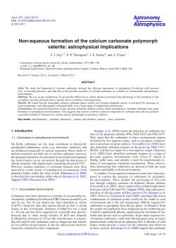 Non-aqueous formation of the calcium carbonate polymorph vaterite