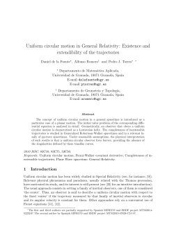 Uniform circular motion in General Relativity: Existence and