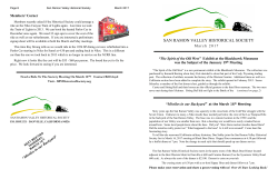 March 2017 - San Ramon Valley Historical Society