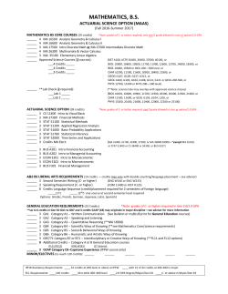 Actuarial Science Option