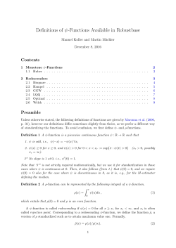 Definitions of Psi-Functions Available in Robustbase