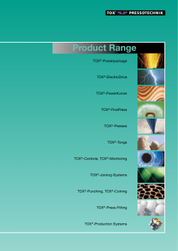 Product Range - TOX&reg; PRESSOTECHNIK