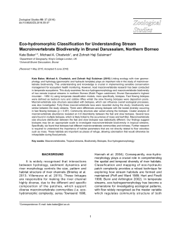 Eco-hydromorphic Classification for Understanding Stream