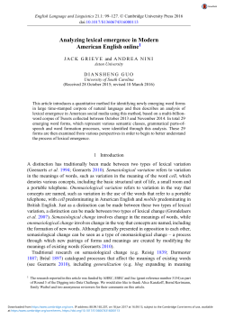 Analyzing lexical emergence in Modern American English online