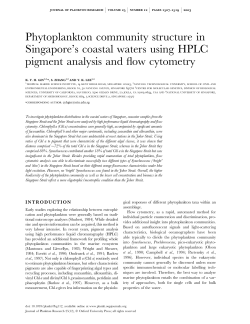 Phytoplankton community structure in Singapore`s coastal waters