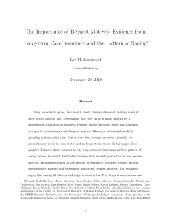 The Importance of Bequest Motives