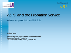 ASPD and the Probation Service