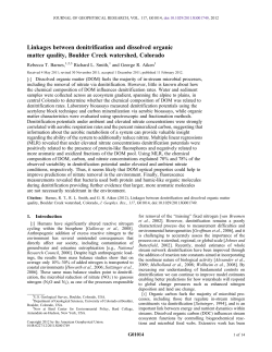 Linkages between denitrification and dissolved organic matter