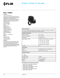 IR lens, f = 30 mm, 15° incl. case P/N: 1196961