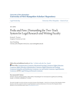 Podia and Pens: dismantling the two-track system for legal research