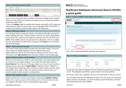 Healthcare Databases Advanced Search (HDAS): a quick