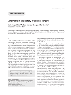 Landmarks in the history of adrenal surgery
