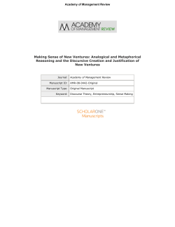 Making Sense of New Ventures