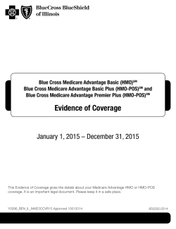 and Evidence of Coverag - Blue Cross and Blue Shield of Illinois