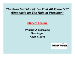 The Standard Model: “Is That All There Is?”