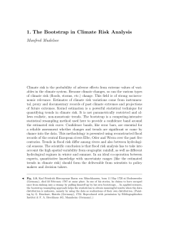 The Bootstrap in Climate Risk Analysis