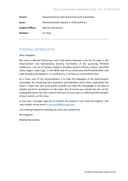 Maritime border dispute in Chile and Peru - PS-MUN