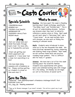 Newsletter 1 - Jessamine County Schools