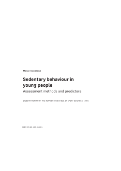 Sedentary behaviour in young people