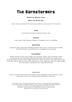 Barnstormers PUPILS` SCRIPT pages 1 to 19:Barnstormers Layout