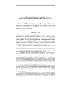Abuse of Diplomatic Immunity in Family Courts