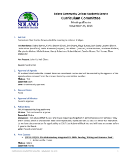 Minutes 11/24/15 - Solano Community College