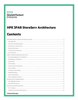 HPE 3PAR StoreServ Architecture technical white paper