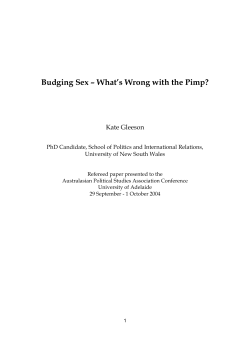 Budging Sex &ndash; What`s Wrong with the Pimp?