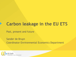 Carbon leakage in the EU ETS