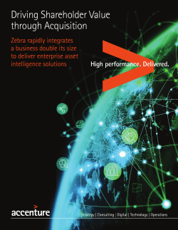Driving Shareholder Value through Acquisition | Accenture