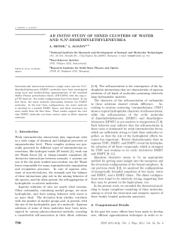 AB INITIO STUDY OF MIXED CLUSTERS OF WATER AND N,N