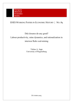 Did closures do any good? - European Historical Economics Society