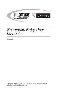 Schematic Entry User Manual