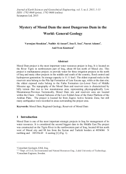 Mystery of Mosul Dam the most Dangerous Dam in the World